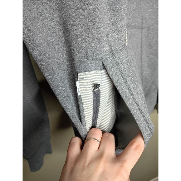 Vuori Mens Full Zip Hoodie Size Small Heather Gray 4 Pocket Performance Hoodie - Picture 7 of 8